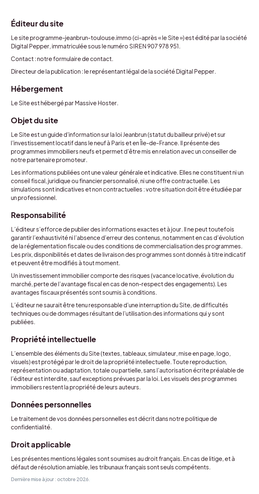 Mentions légales (1/1)