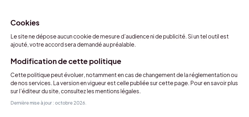 Politique de confidentialité (2/2)