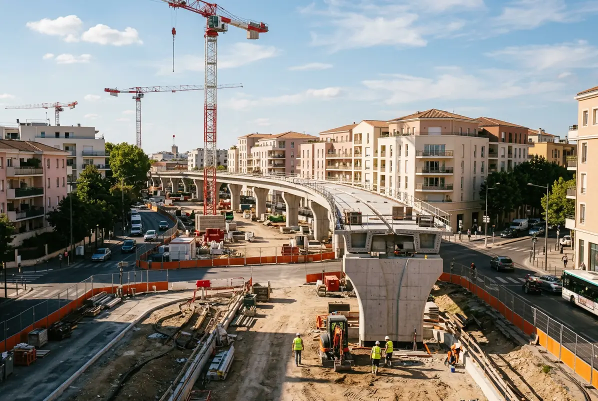 Chantier d'une nouvelle ligne de métro
