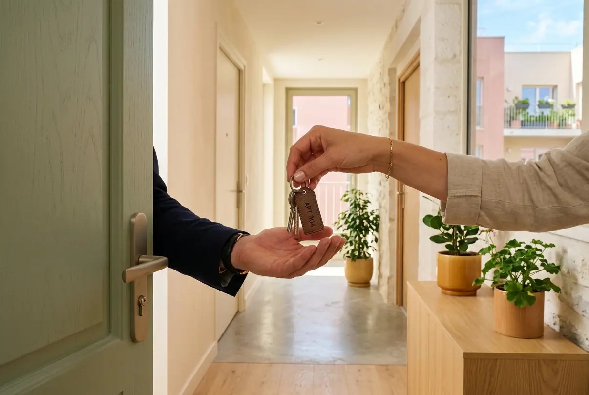Remise des clés d'un appartement neuf déjà livré