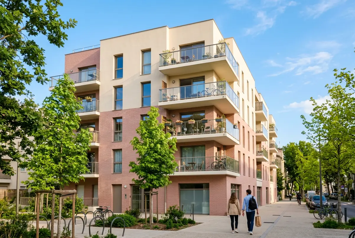 Résidence neuve contemporaine aux balcons vitrés