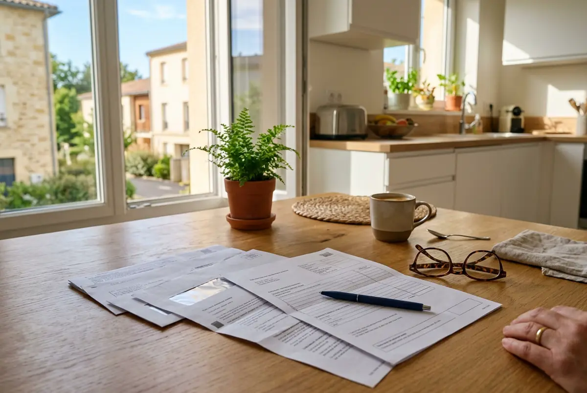 Avis d'impôt posé sur une table