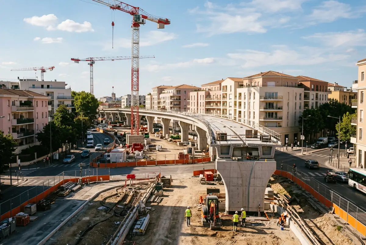 Chantier d'une nouvelle ligne de métro