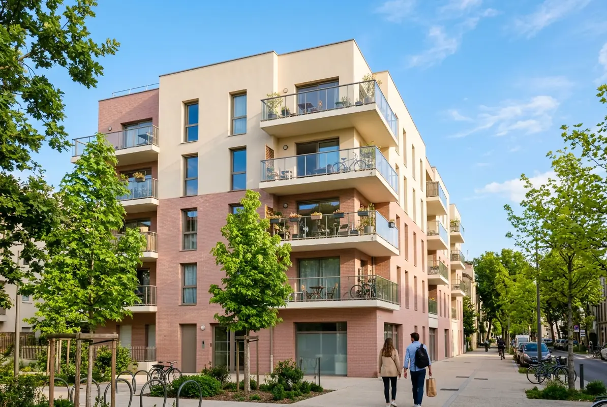 Résidence neuve contemporaine aux balcons vitrés
